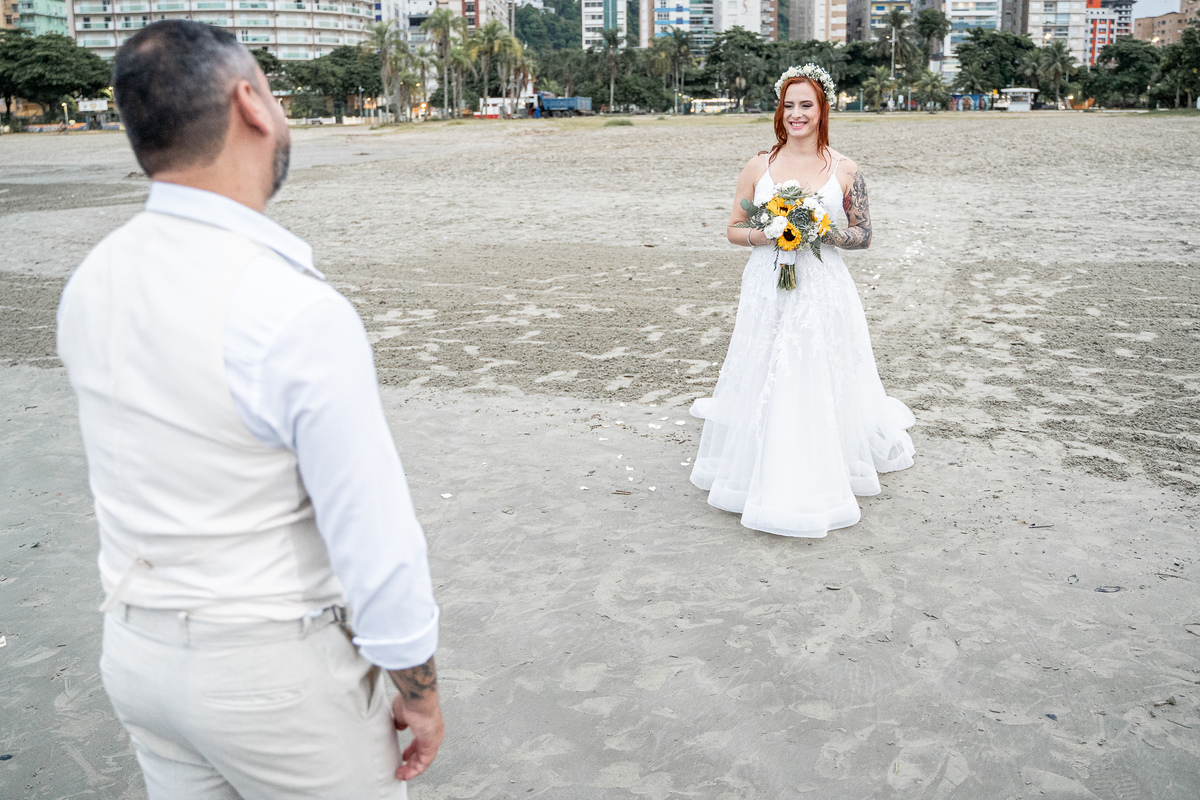 CASAMENTO NA PRAIA DE SANTOS-SP