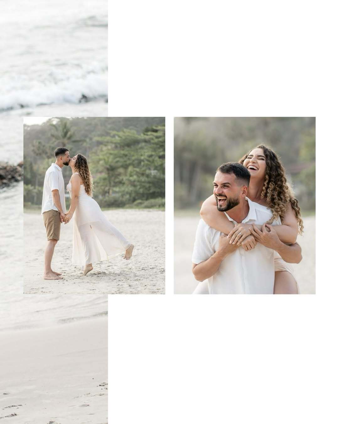 Ensaio de Casal na Praia do Guarujá - Pre Wedding na Praia de São Pedro-SP