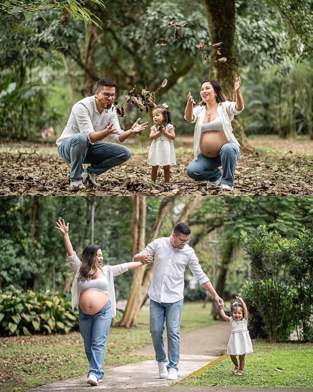 ENSAIO DE GESTANTE EM FAMILIA NO JARDIM BOTÂNICO DE SANTOS-SP