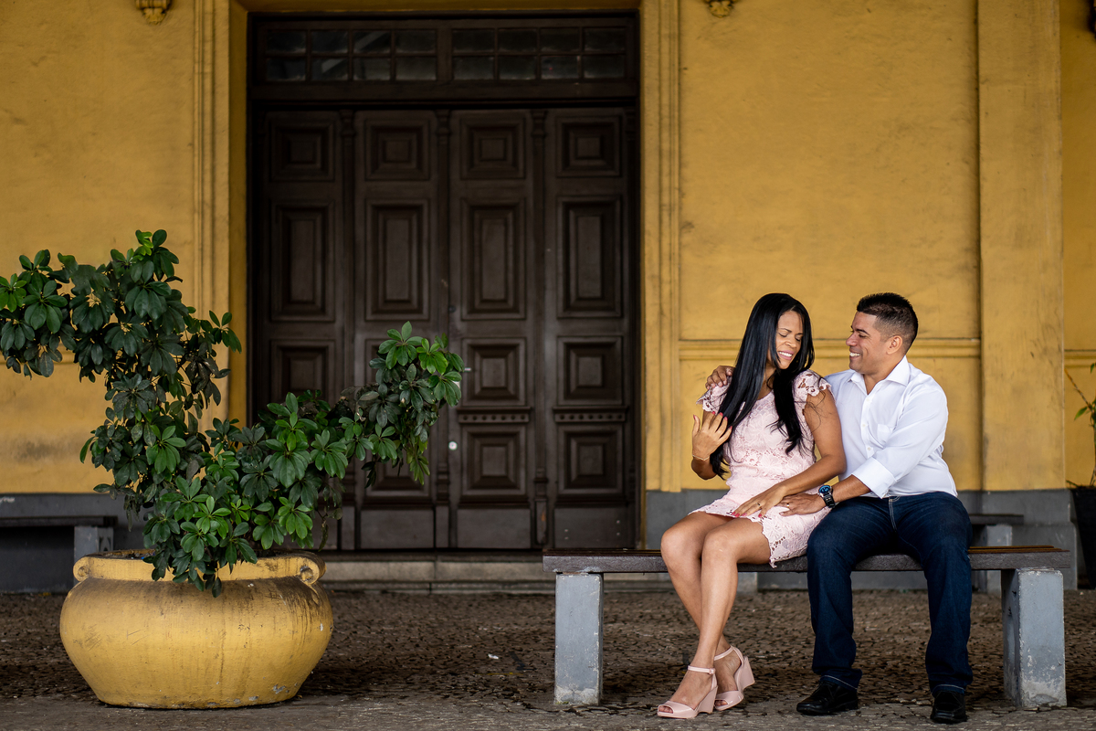 ensaio de casal no centro de Santos