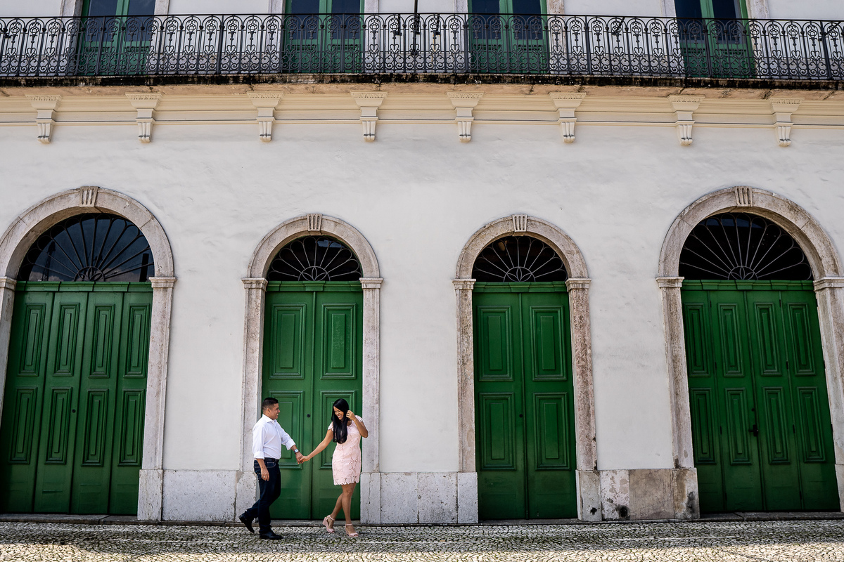 Ensaio de casal no museu Pelé