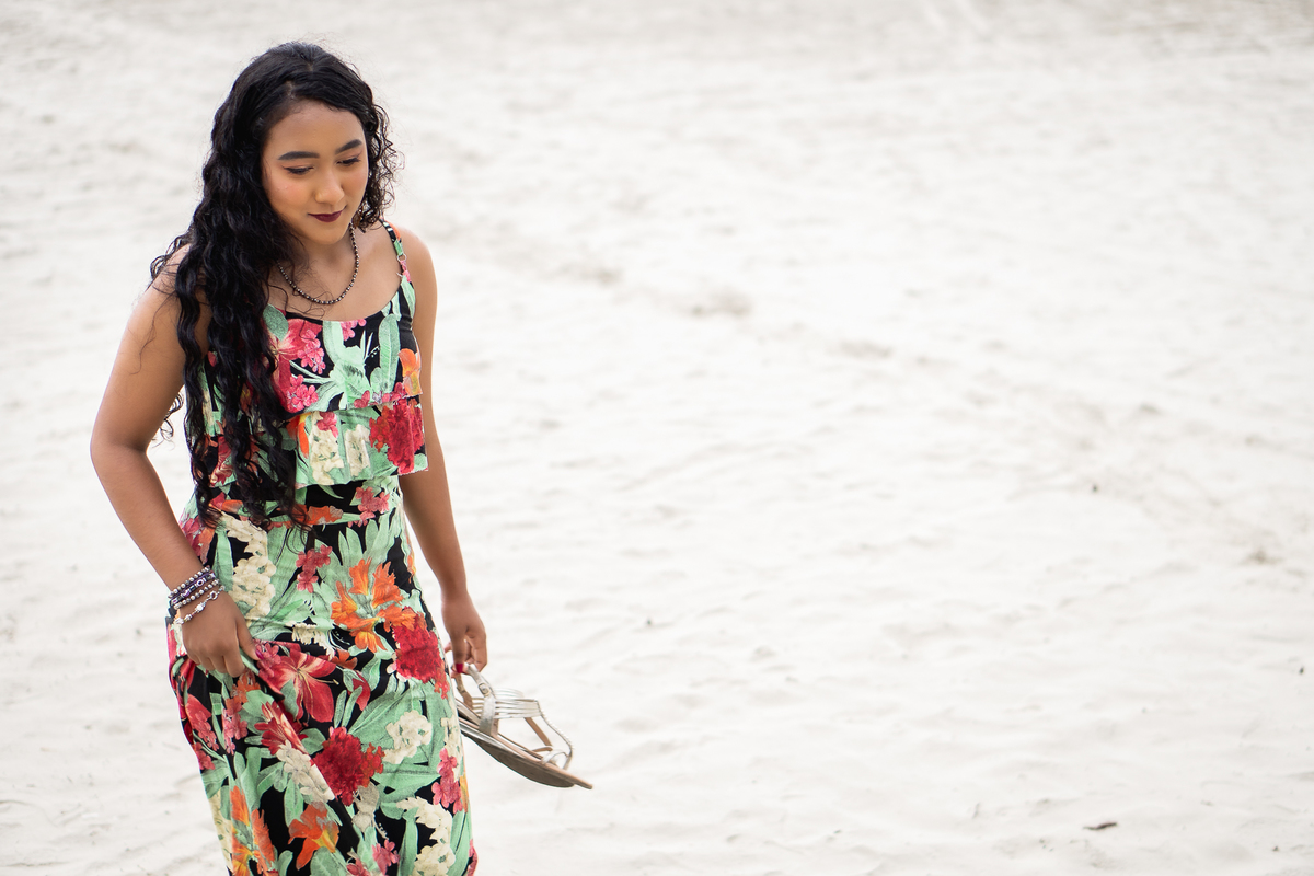 ensaio na areia da praia