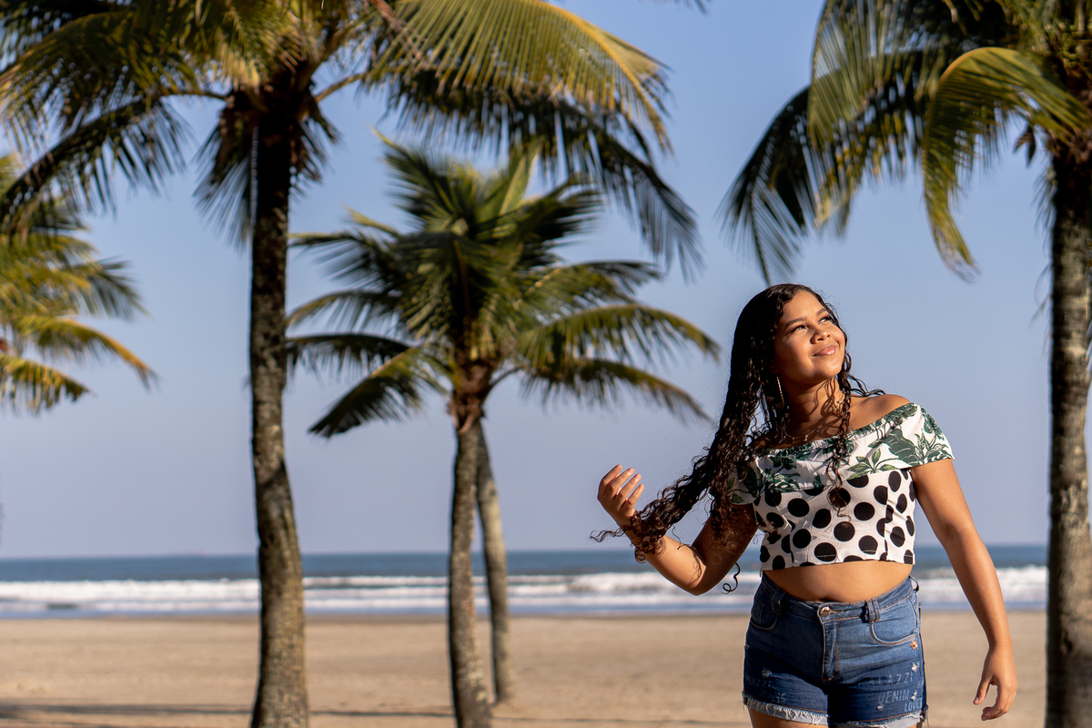 ensaio de debutante na praia
