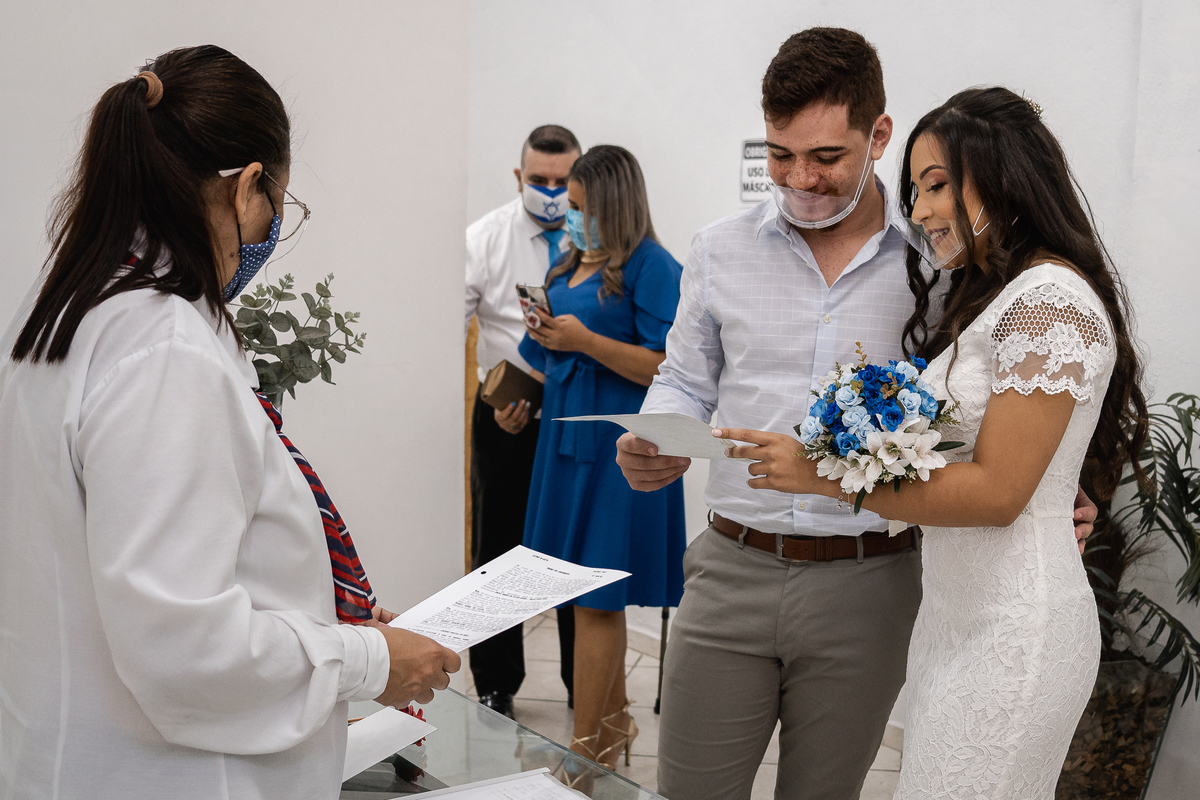 casamento divertido no cartório pandemia