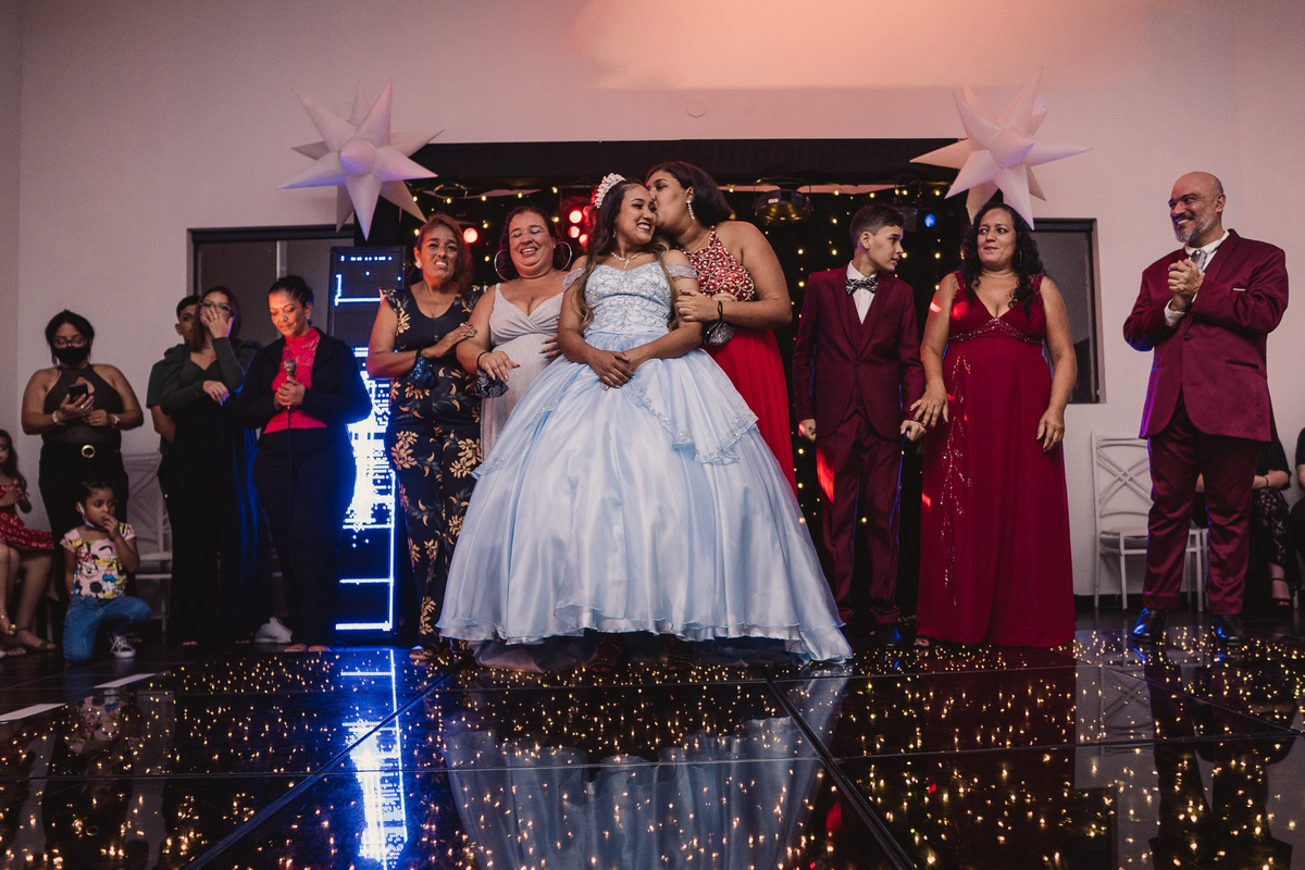 VESTIDO AZUL DE DEBUTANTE