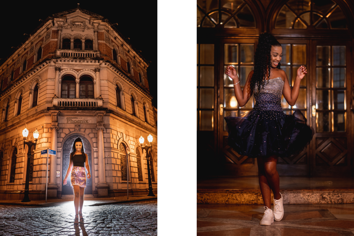 ensaio de 15 anos no centro de Santos