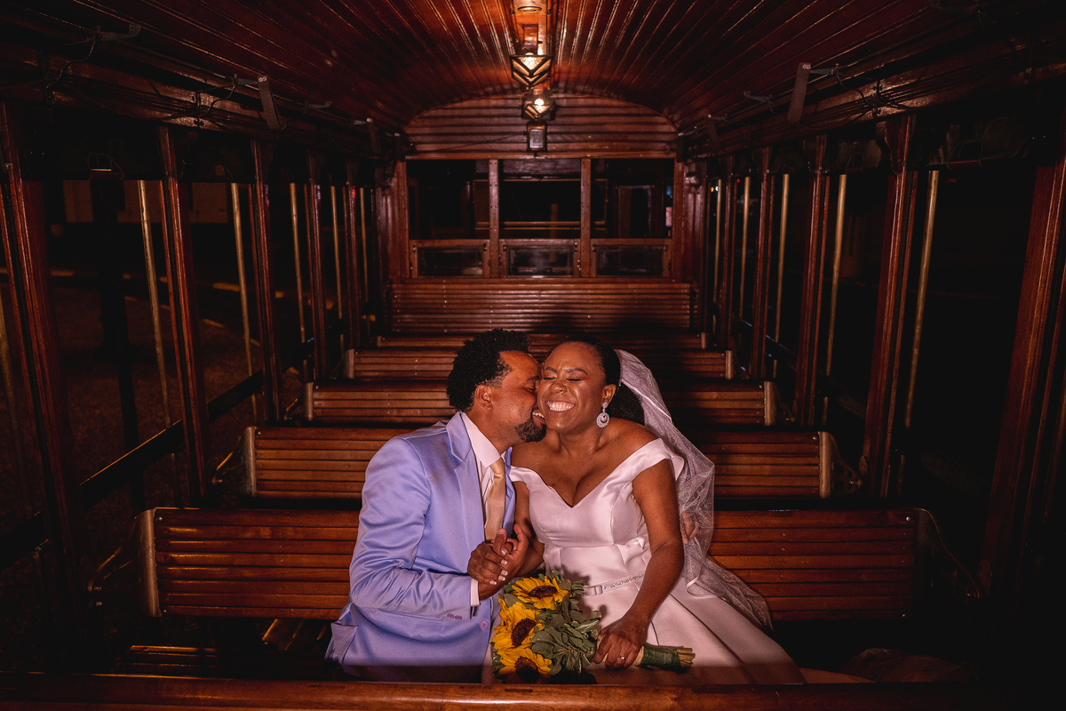 ensaio de casal no bonde de santos