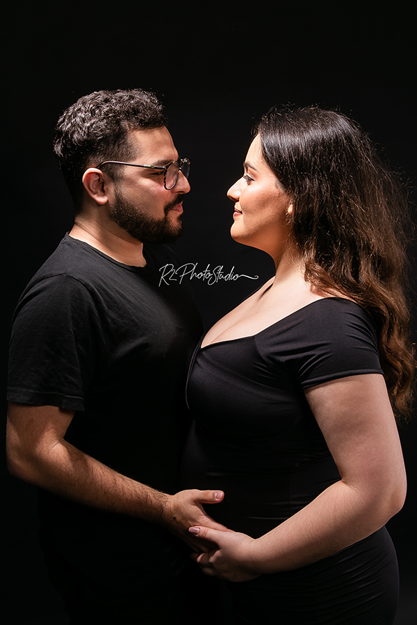 Foto de gestante e papai