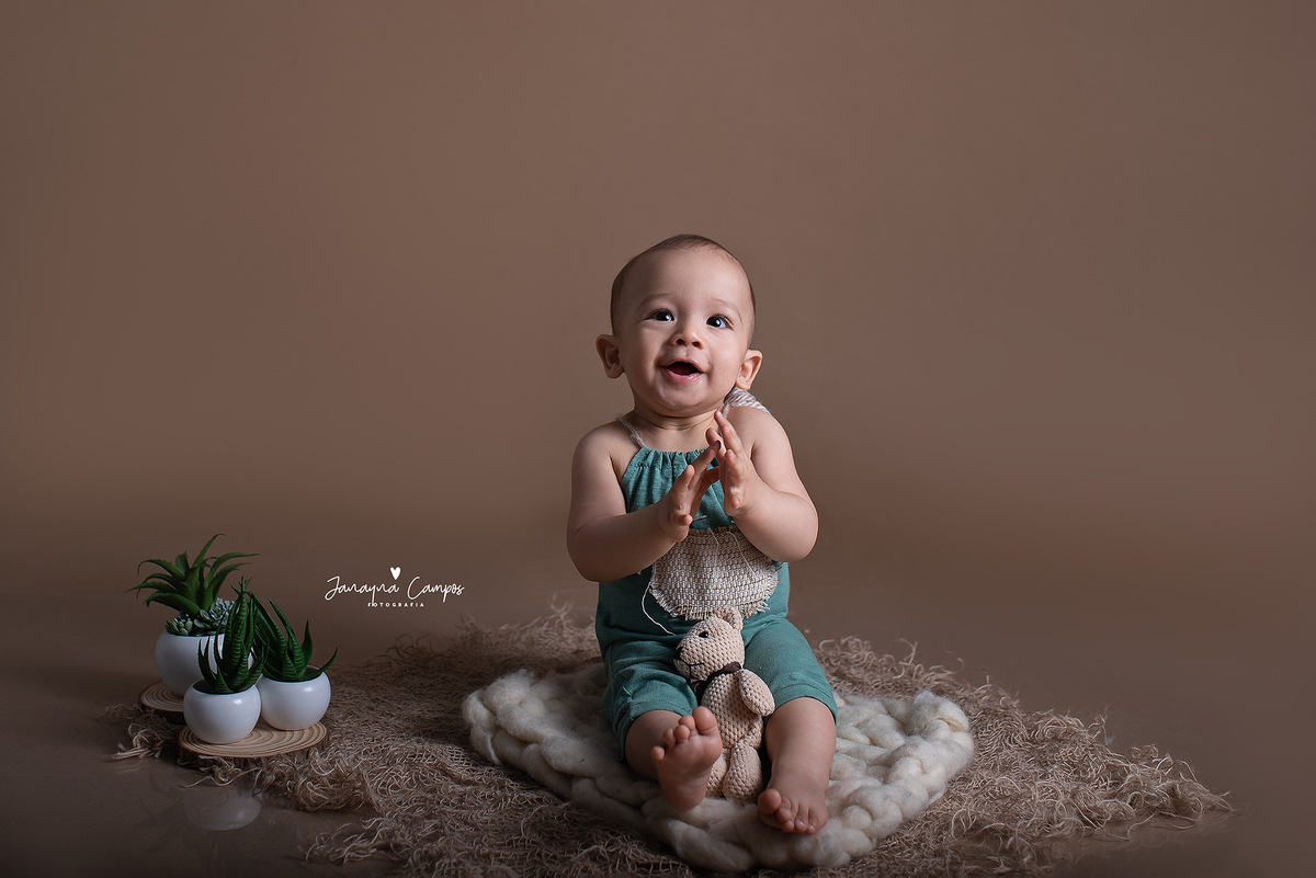 Acompanhamento do bebê com suculentas