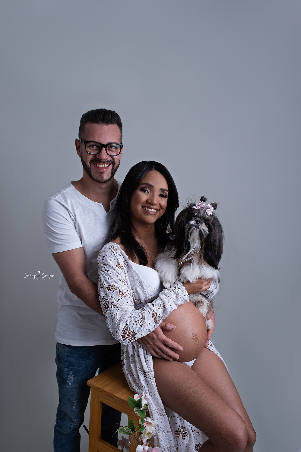 Ensaio gestante com pet