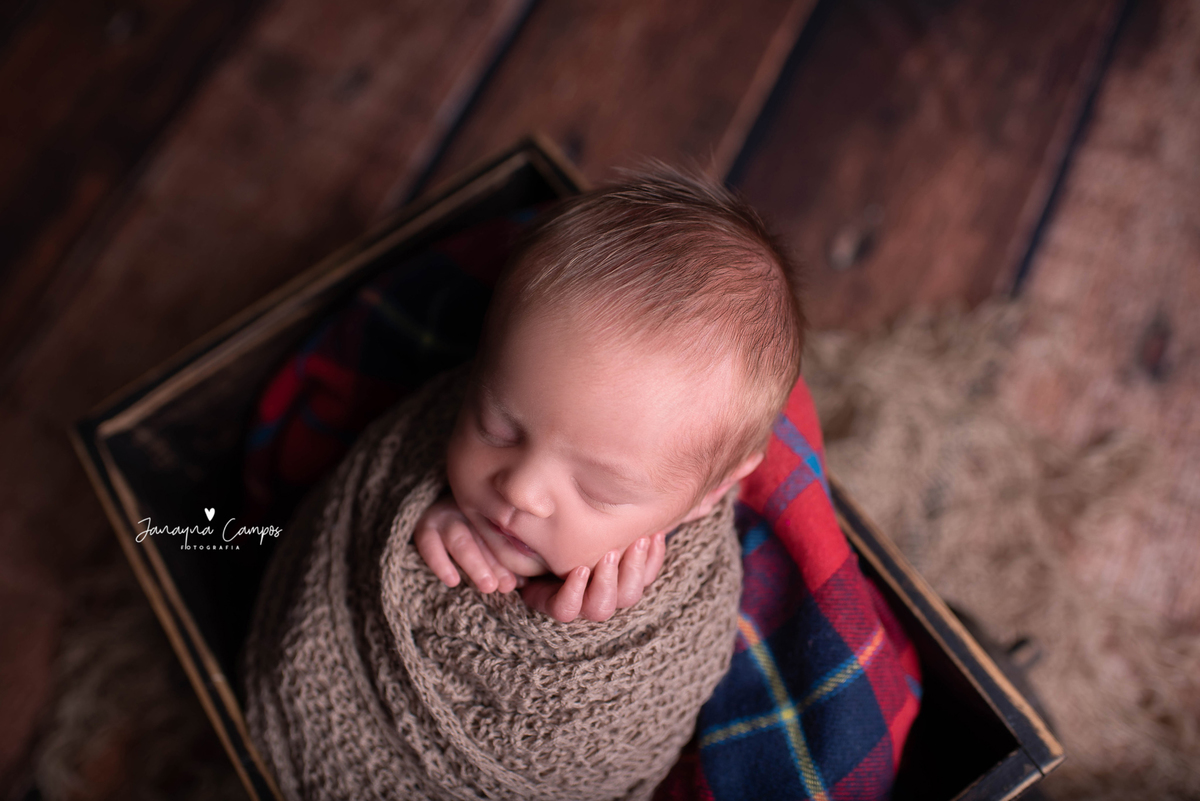 Newborn em casa menino