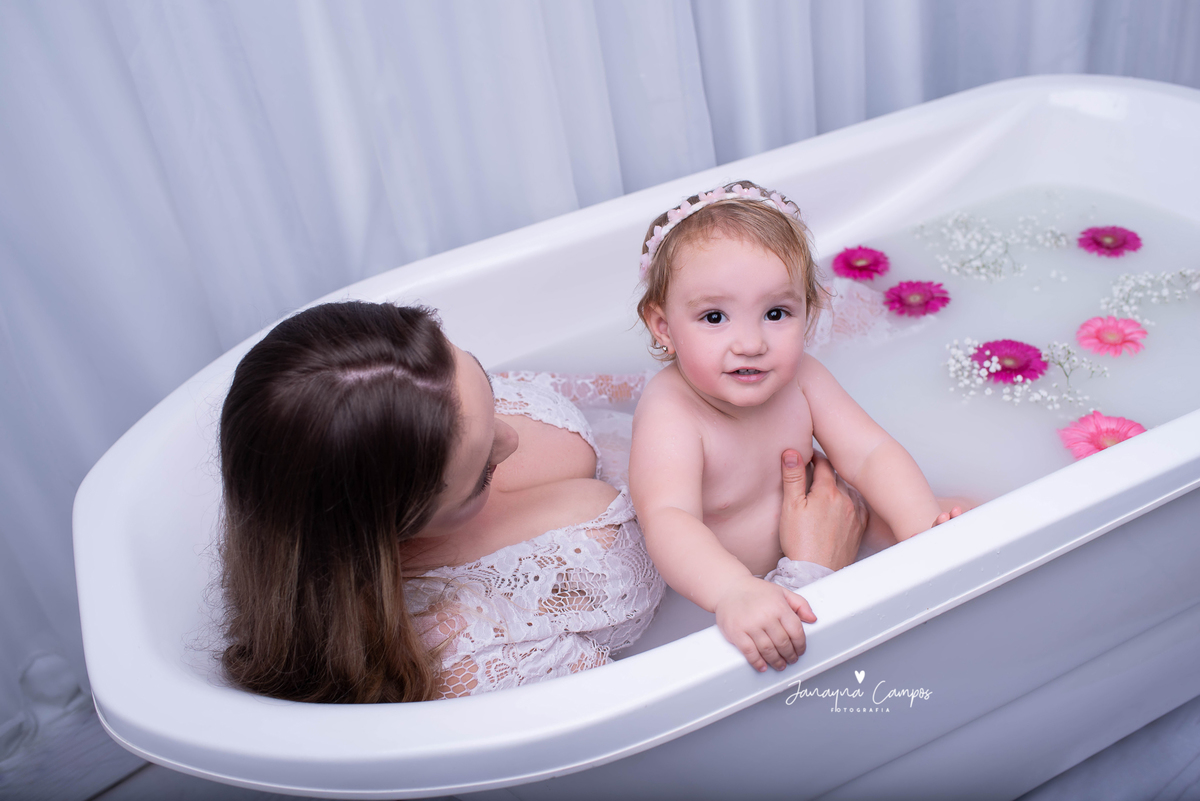 Ensaio dia das mães milk bath 