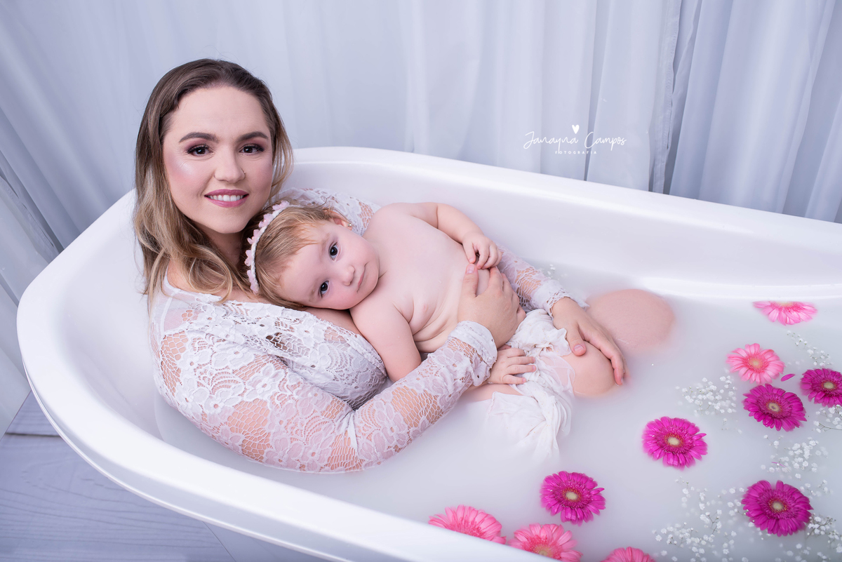 Milk bath flores rosas 