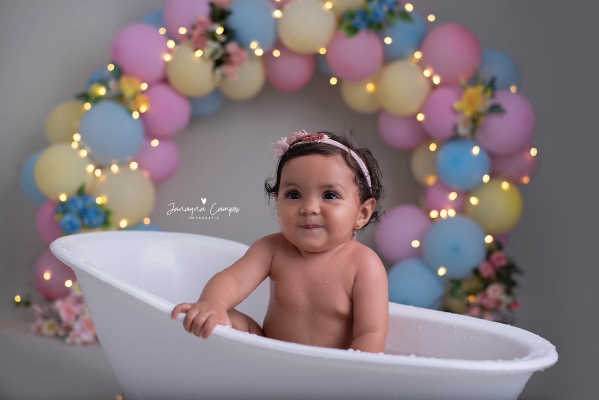 Smash arco de balões banho 