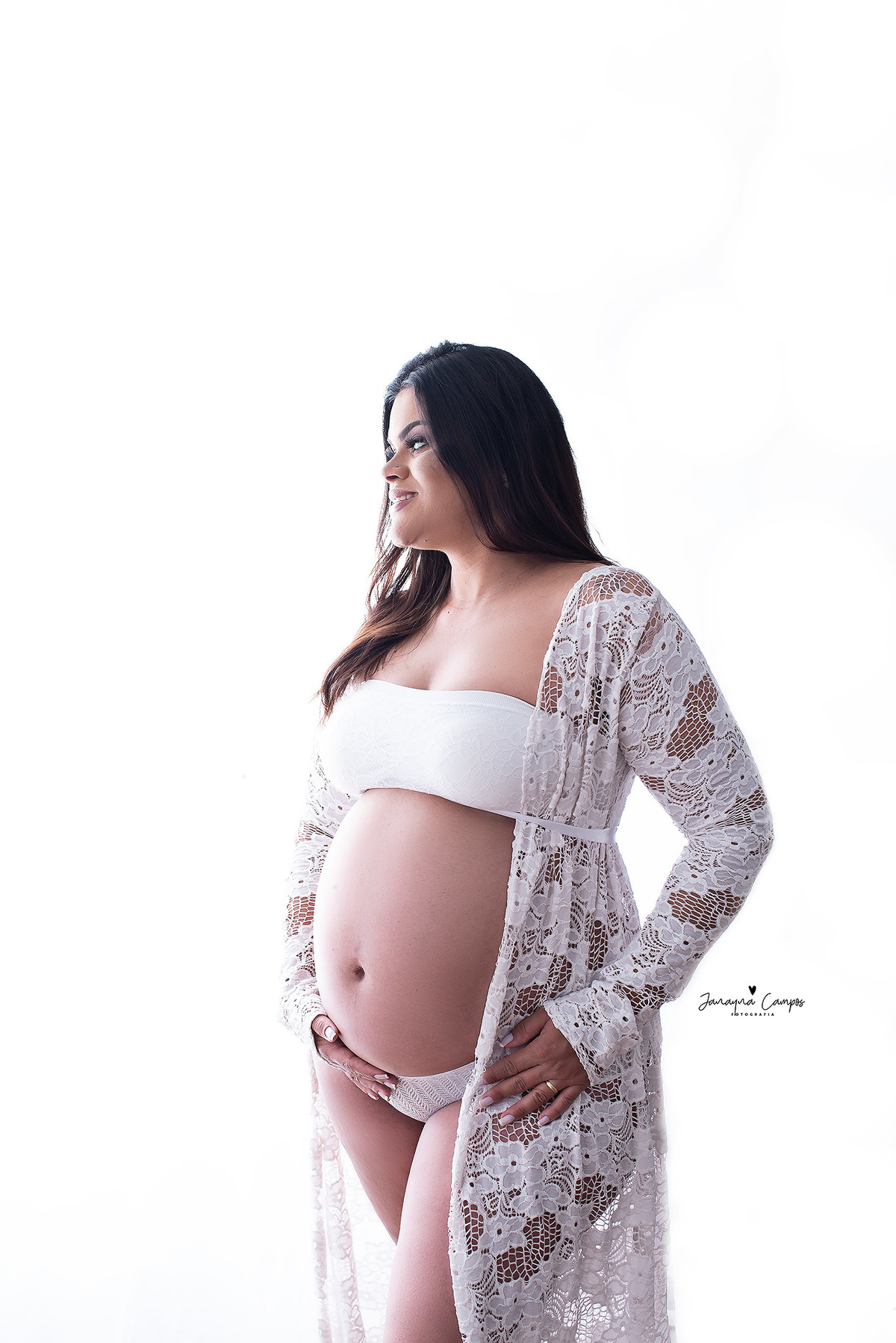 Ensaio gestante branco