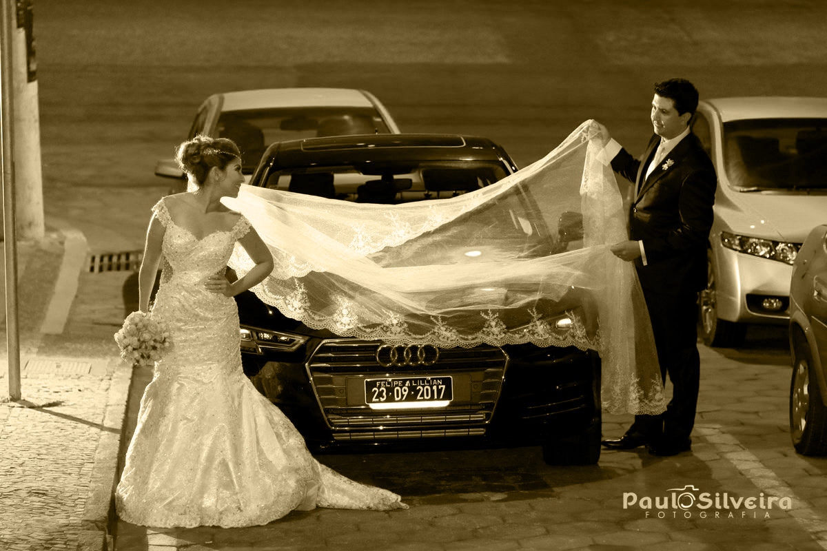 carro noiva preto e branco