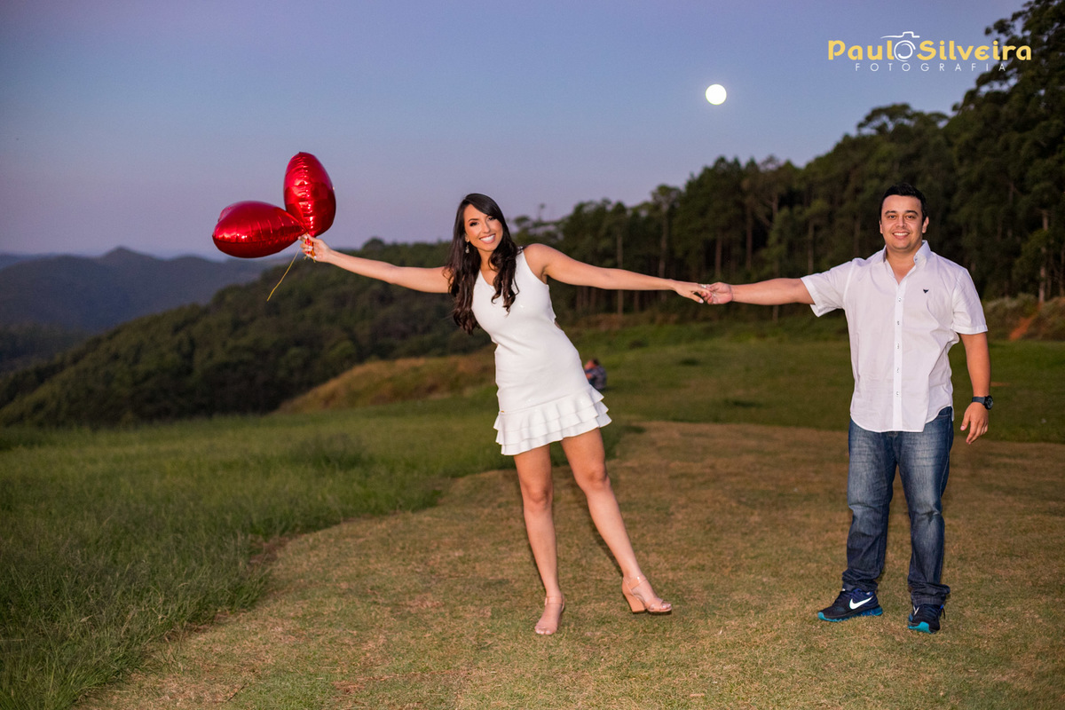 balões para noivas foto ensaio fotográfico ao luar - rampa de voo livre