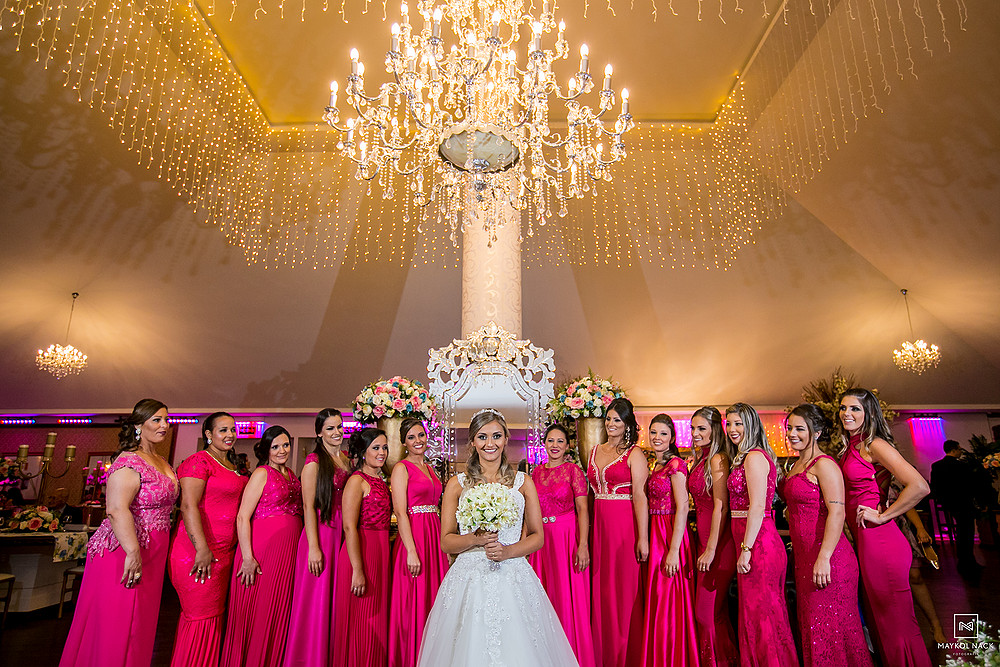 madrinhas vestido da mesma cor