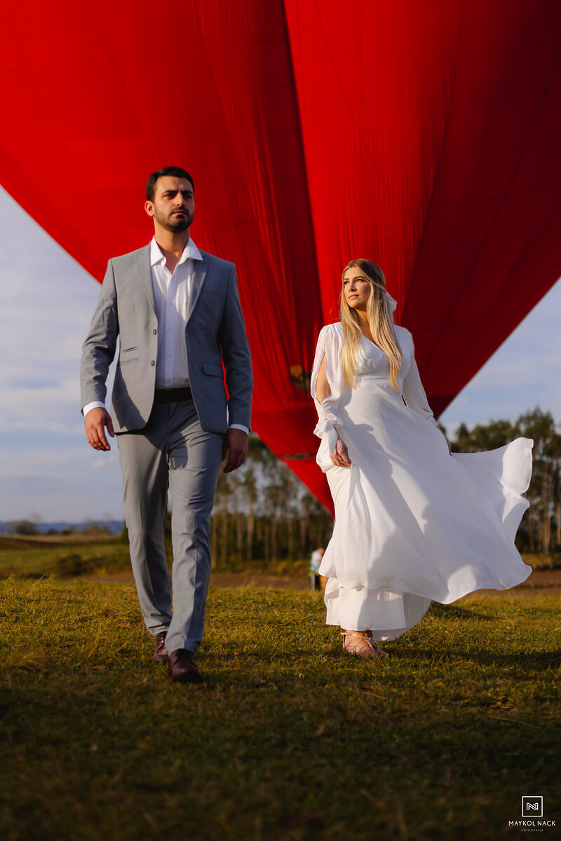balão de coração fotos pré-casamento