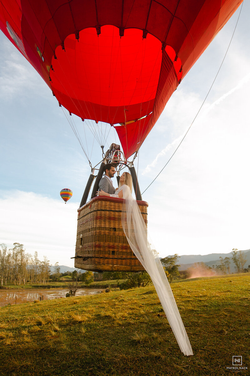 fotos de casal em voo de balão