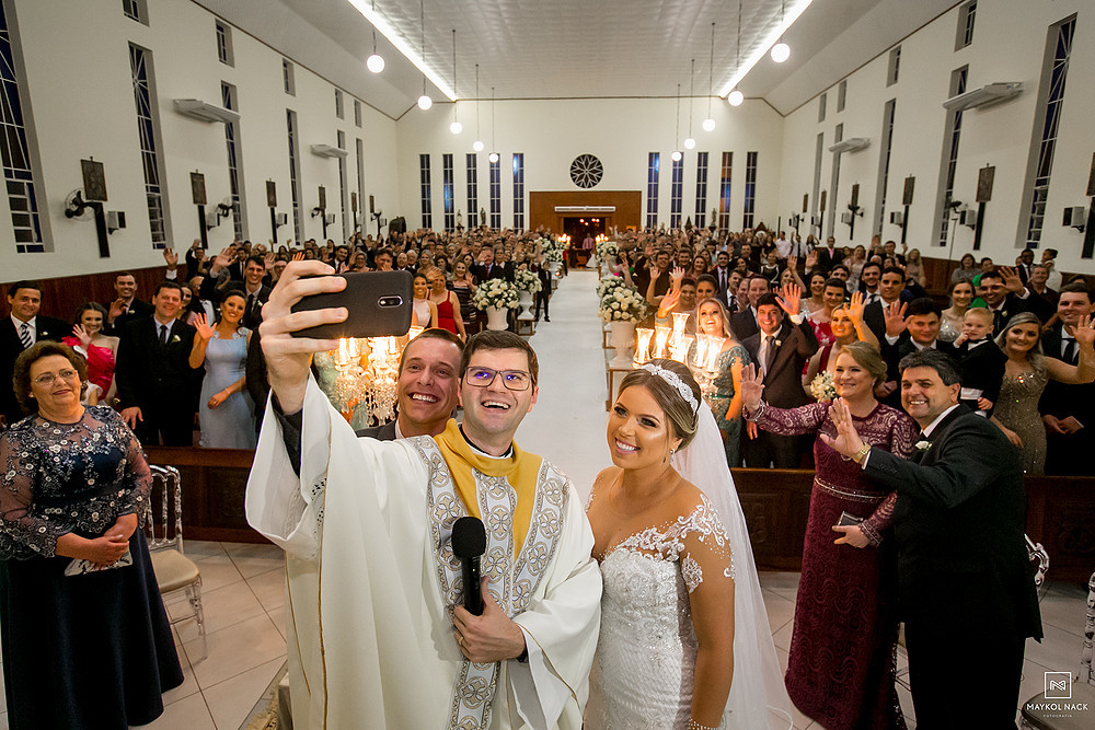 selfie padre casamento