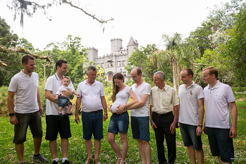família participando do ensaio
