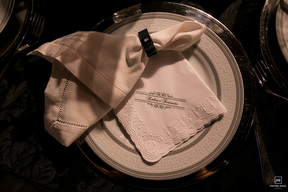 detalhes guardanapos casamento