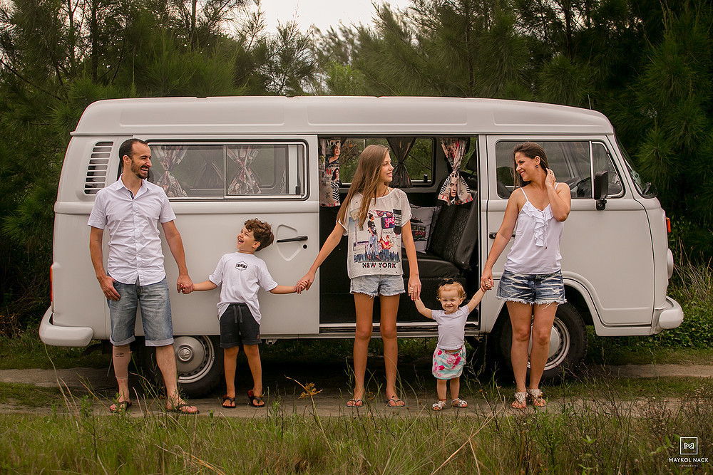 ensaio de família na kombi