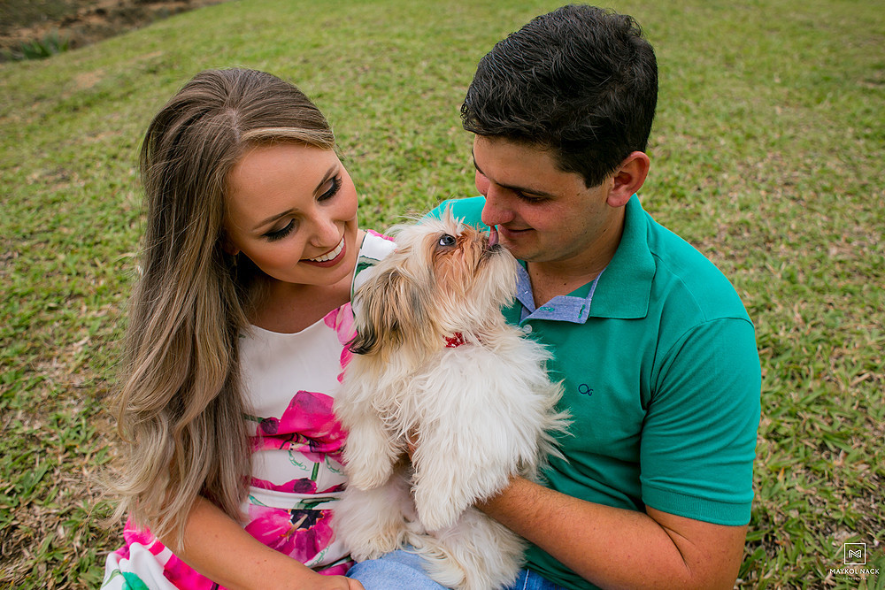 ensaio para casamento com cachorro