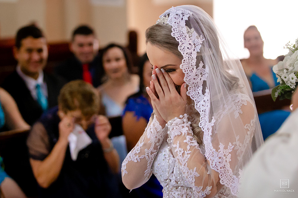 noiva emocionada santuario beata albertina