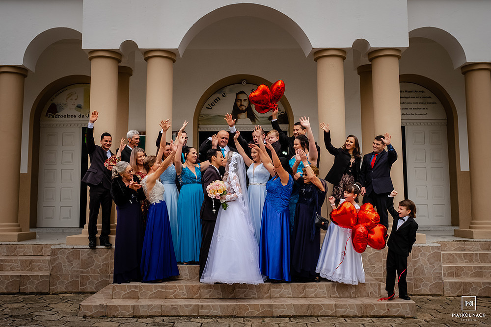 foto coletiva casamento santuario beata albertina