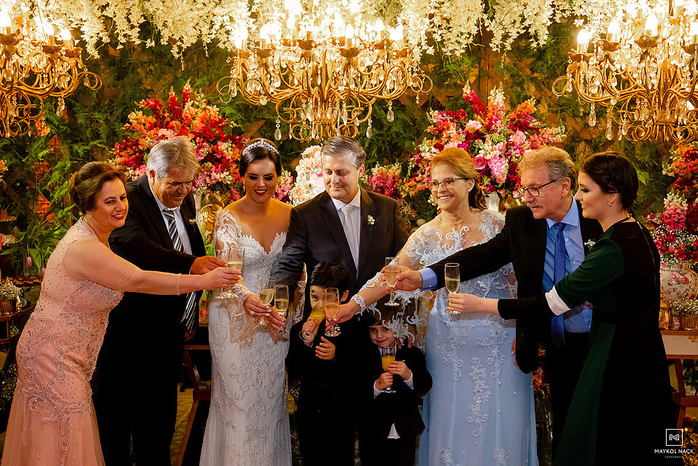 brinde dos noivos cegero