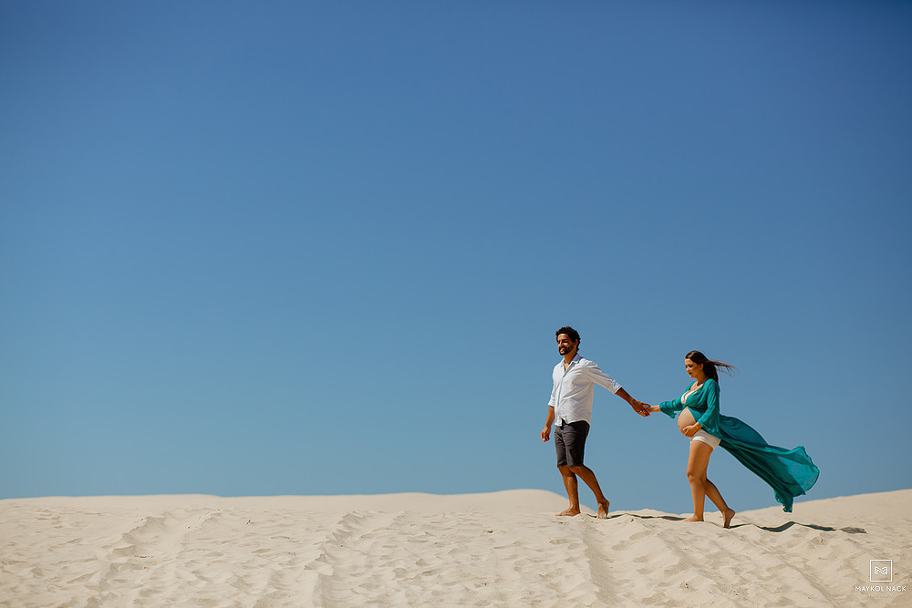 fotografia de gestante em laguna