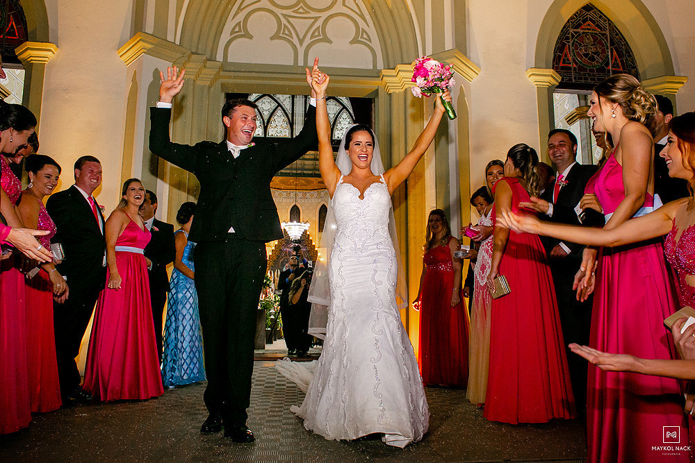 saída dos noivos em braço do norte