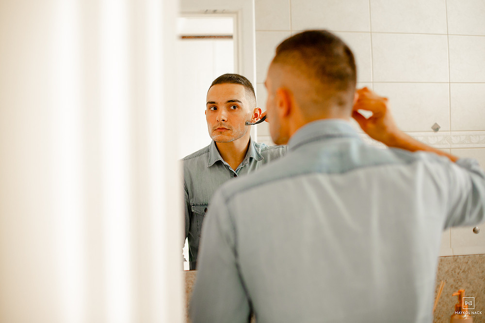 preparativos do noivo em tubarão