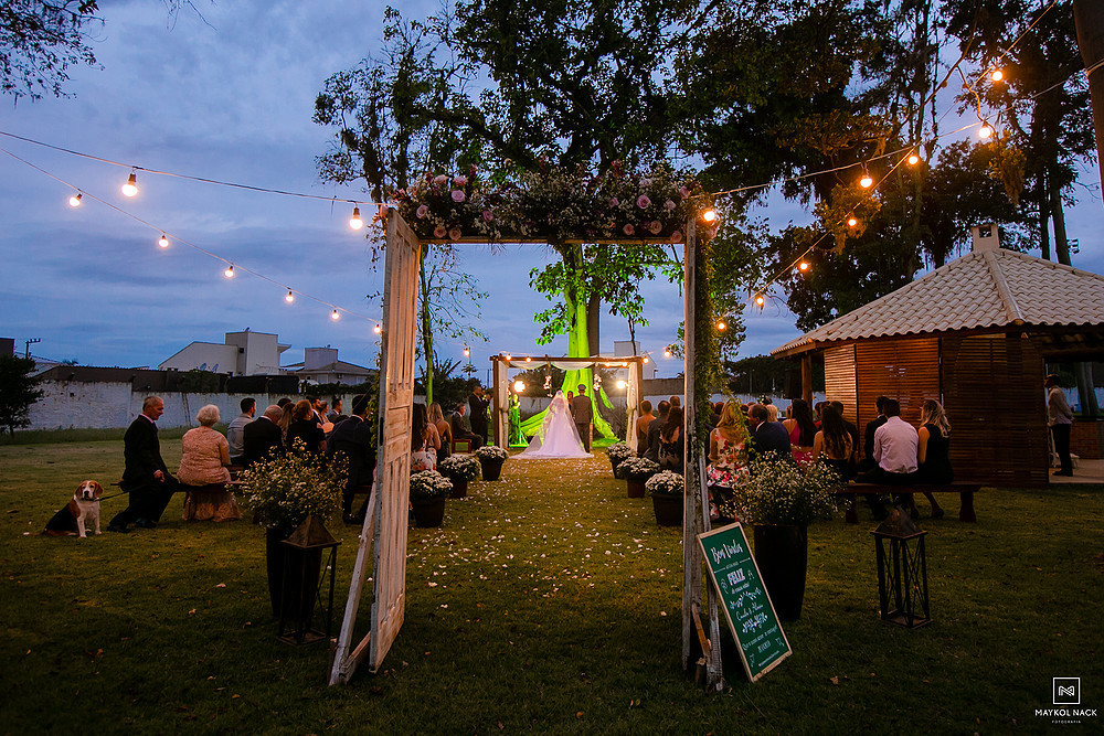 casamento no anoitecer em tubarão