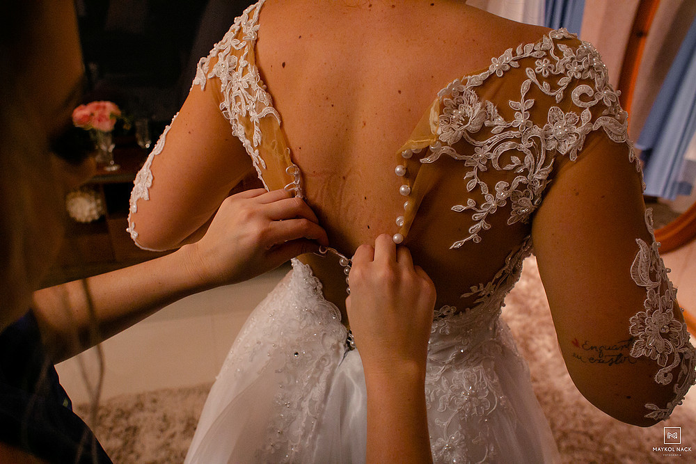 vestido de noiva em tubarão