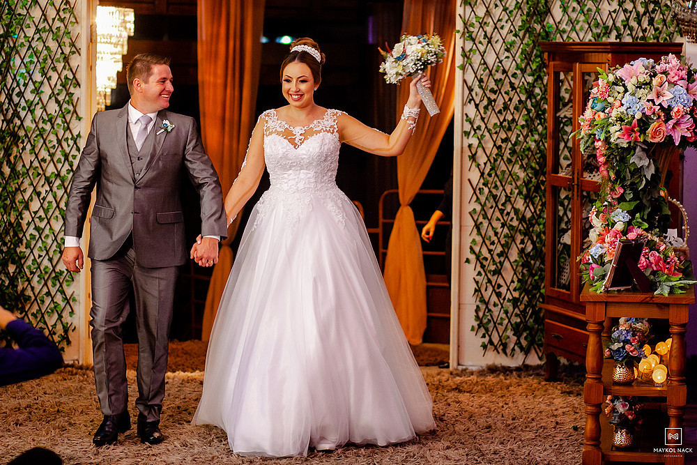 entrada da festa de casamento em tubarão