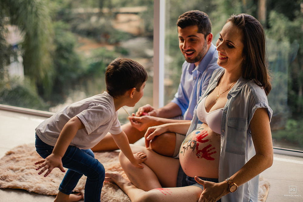 ensaio de família em casa