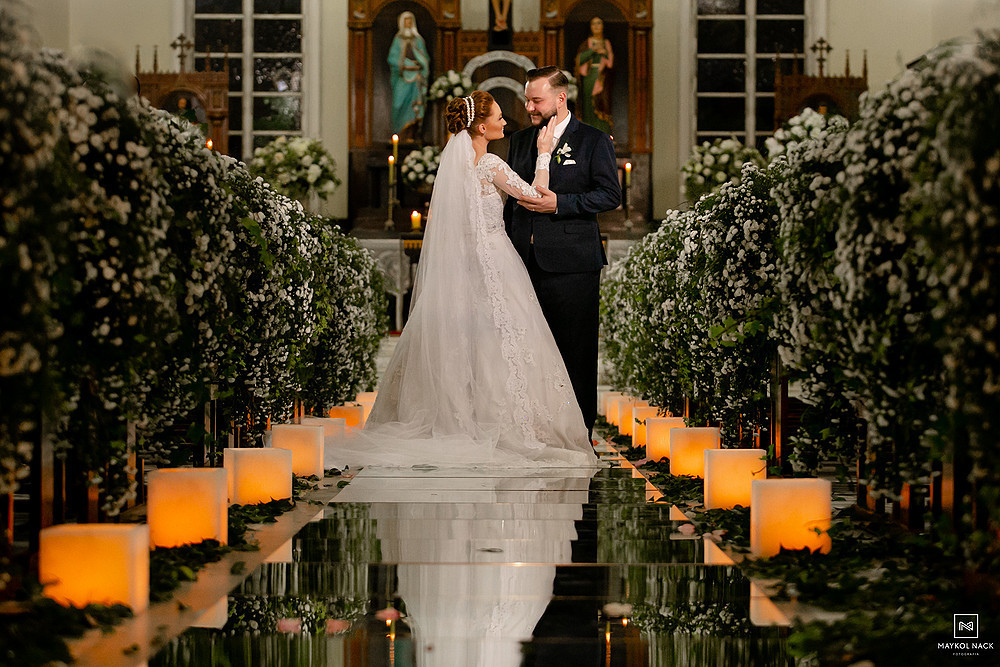 fotos de casamento tapete de espelho