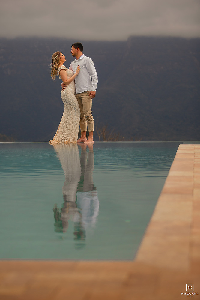 pré-wedding piscina infinita
