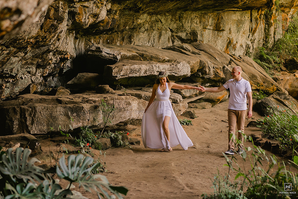 pré-casamento na gruta do poço certo