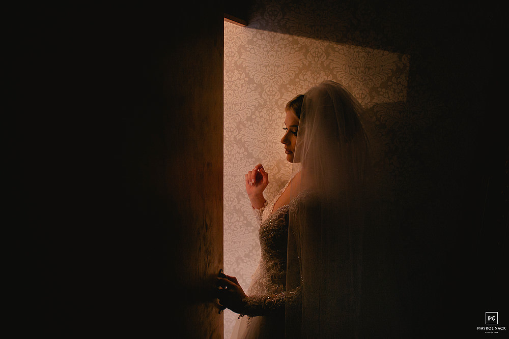 retrato de noiva no dia do casamento