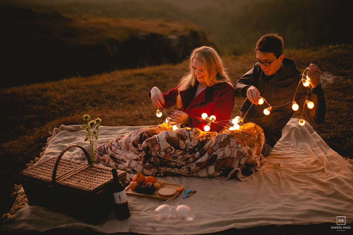 luzes para ensaio de casal