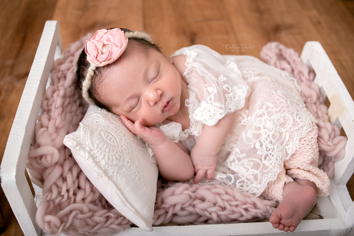 ensaio newborn de menina feito no puff, fotografado por Cinthia Toledo photography nos Eua, na cidade de malden - MA,  fotografia newborn, rustico