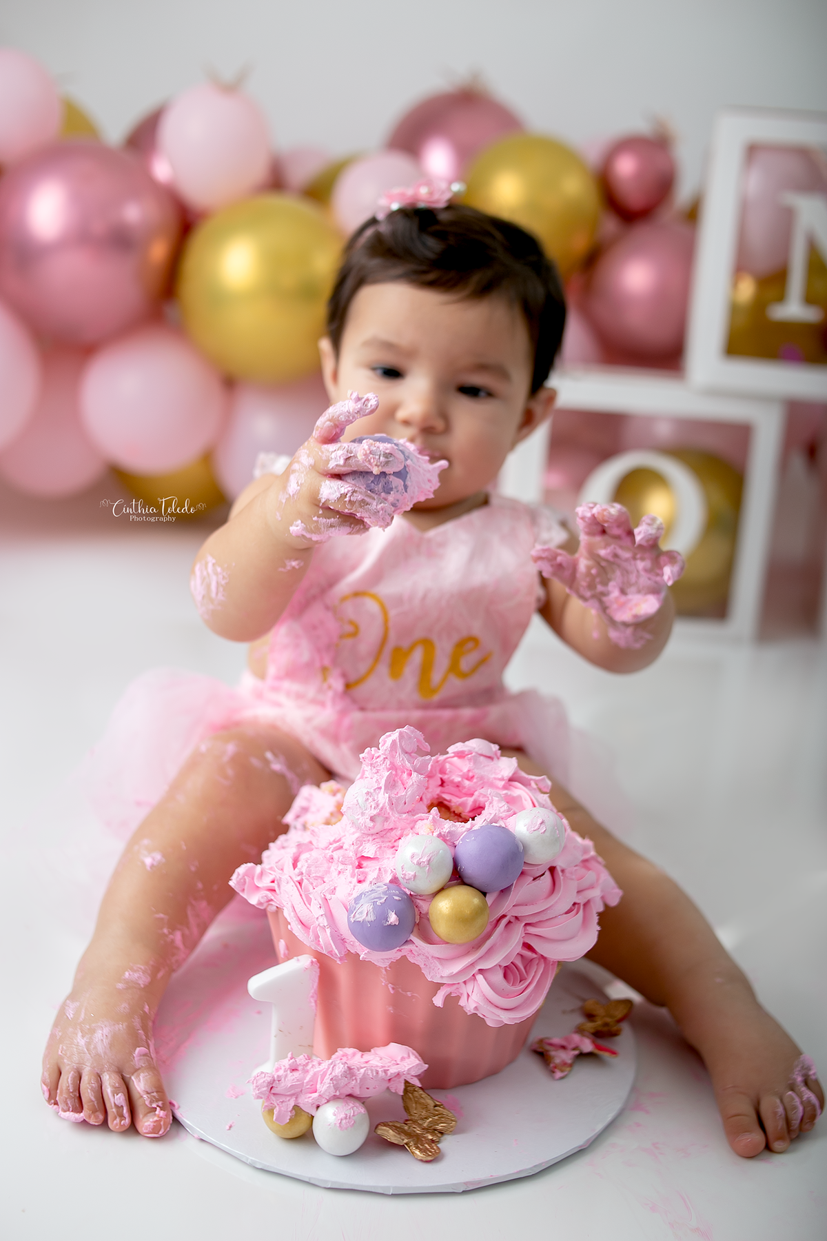 ensaio fotografico de cake Smash  de 1 aninho, fotografado por Cinthia Toledo Photography em Malden- MA. 