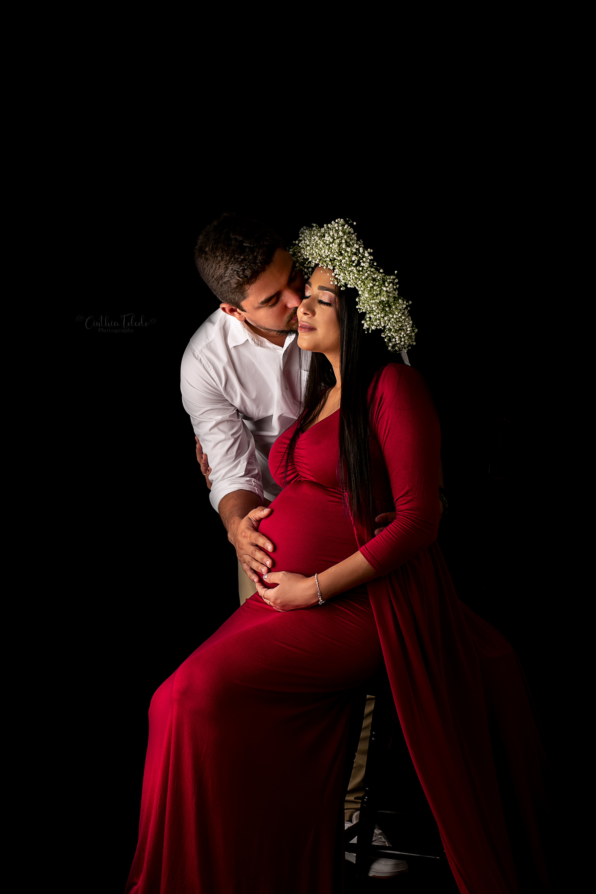 Ensaio fotográfico gestante, pregnancy, maternity, realizado em studio, localizado em Malden-MA, fotografado por Cinthia Toledo Fotografia, 