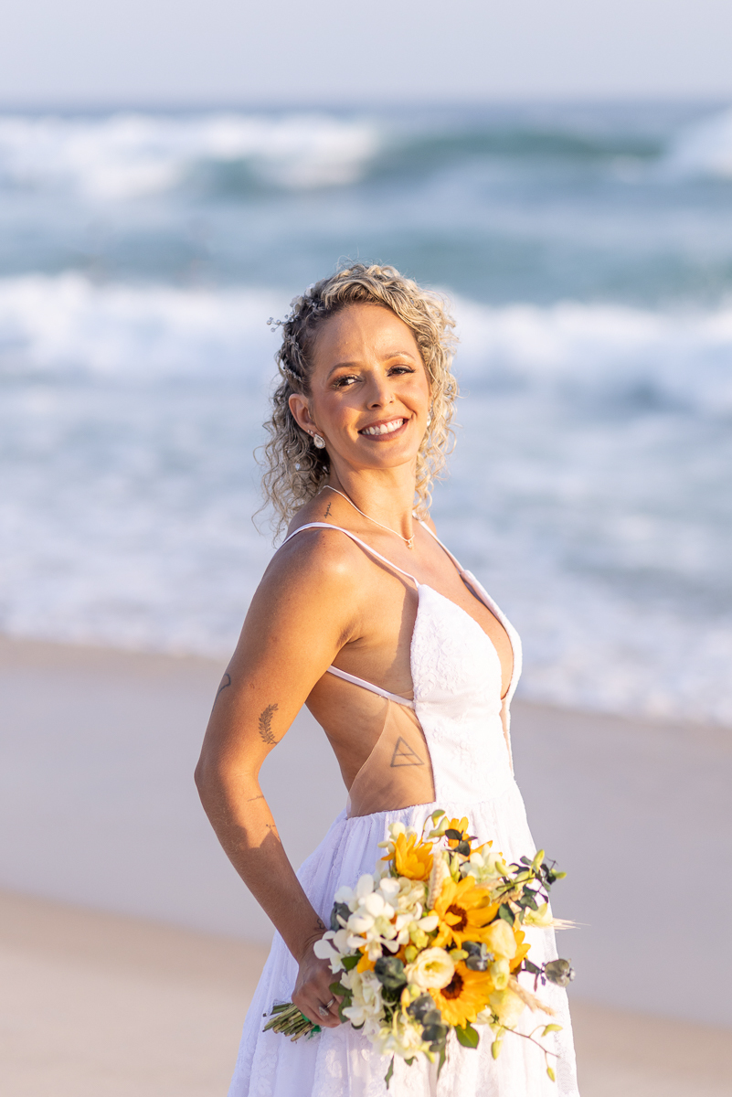 Fotografia romãntica da noiva 

