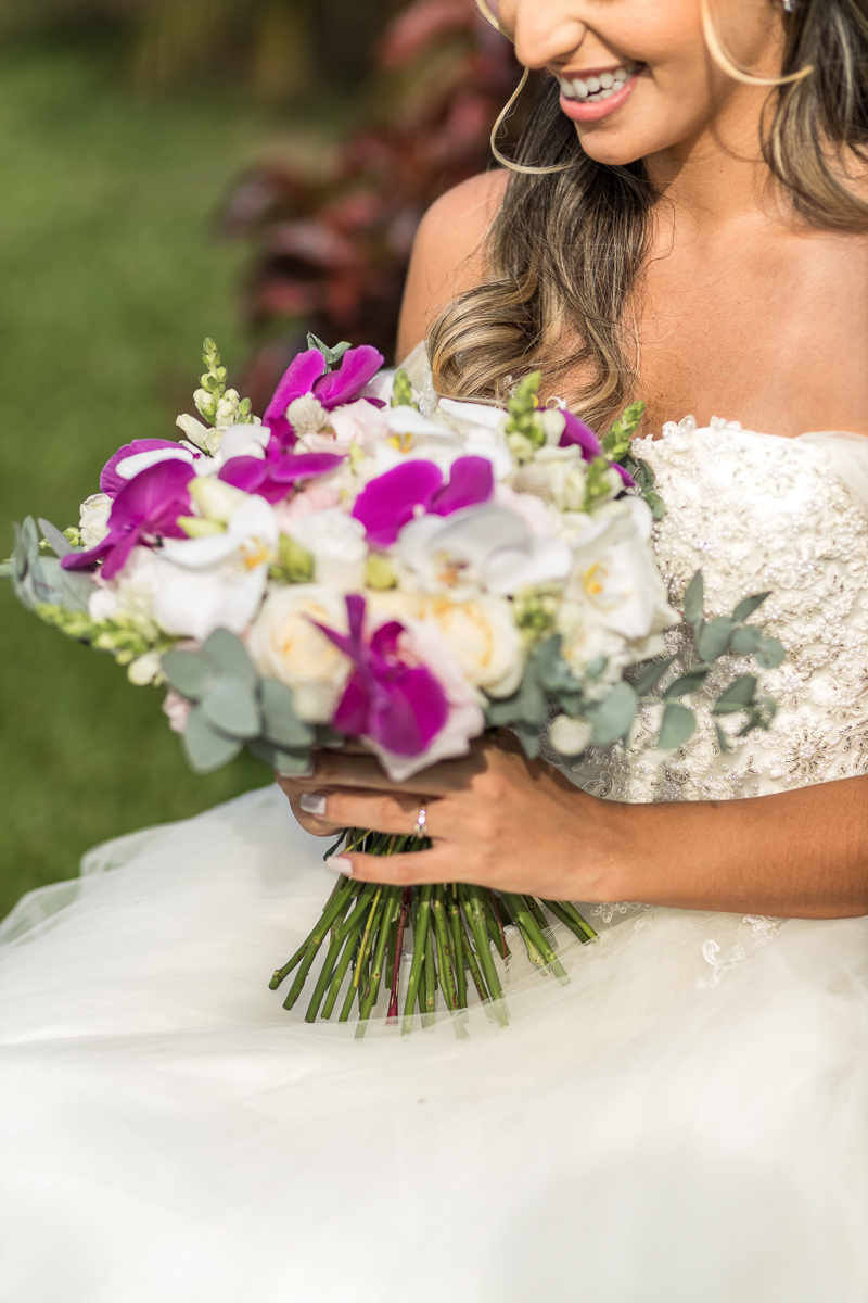 Buquê de noiva minimalista