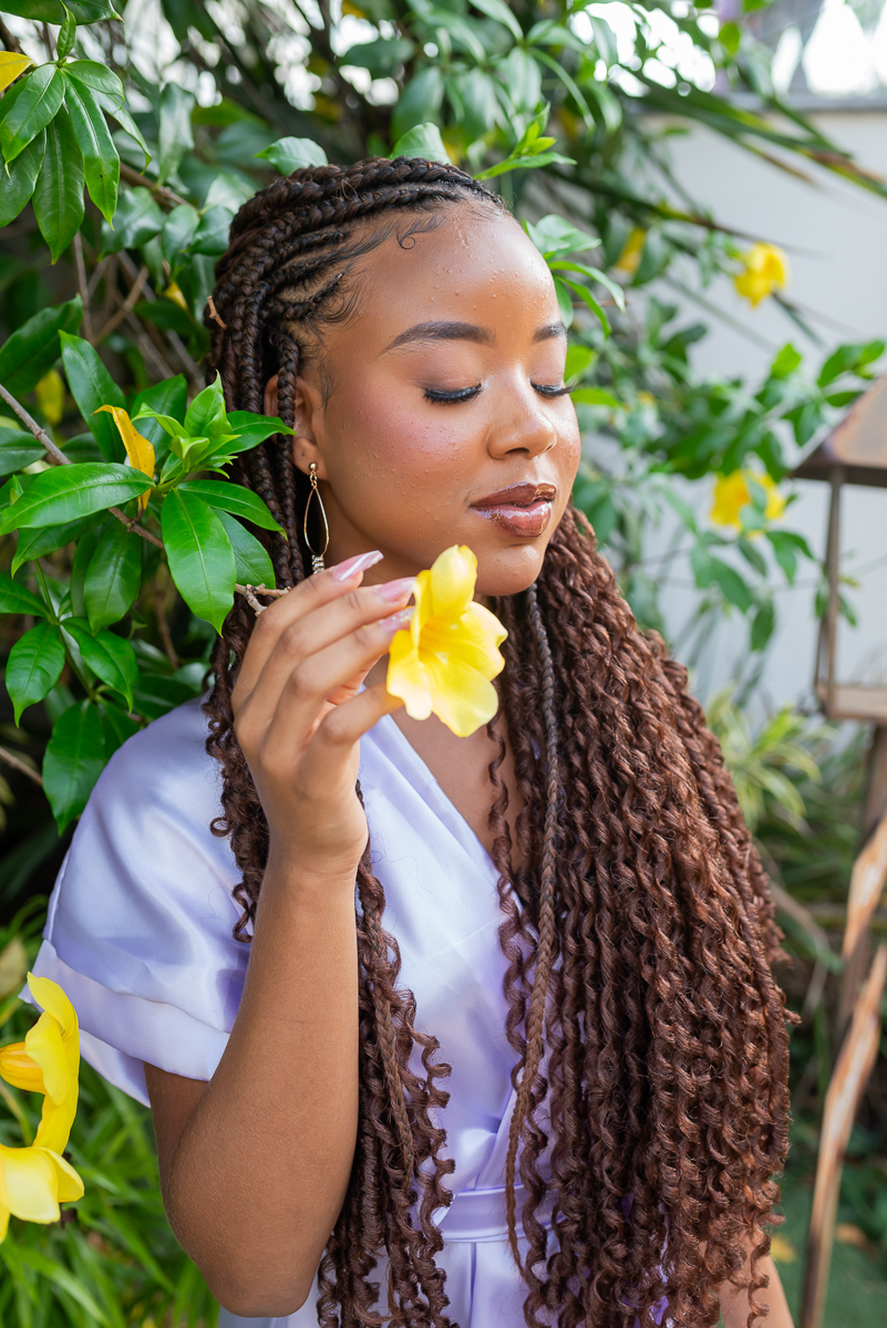 Debutante no jardim encantado